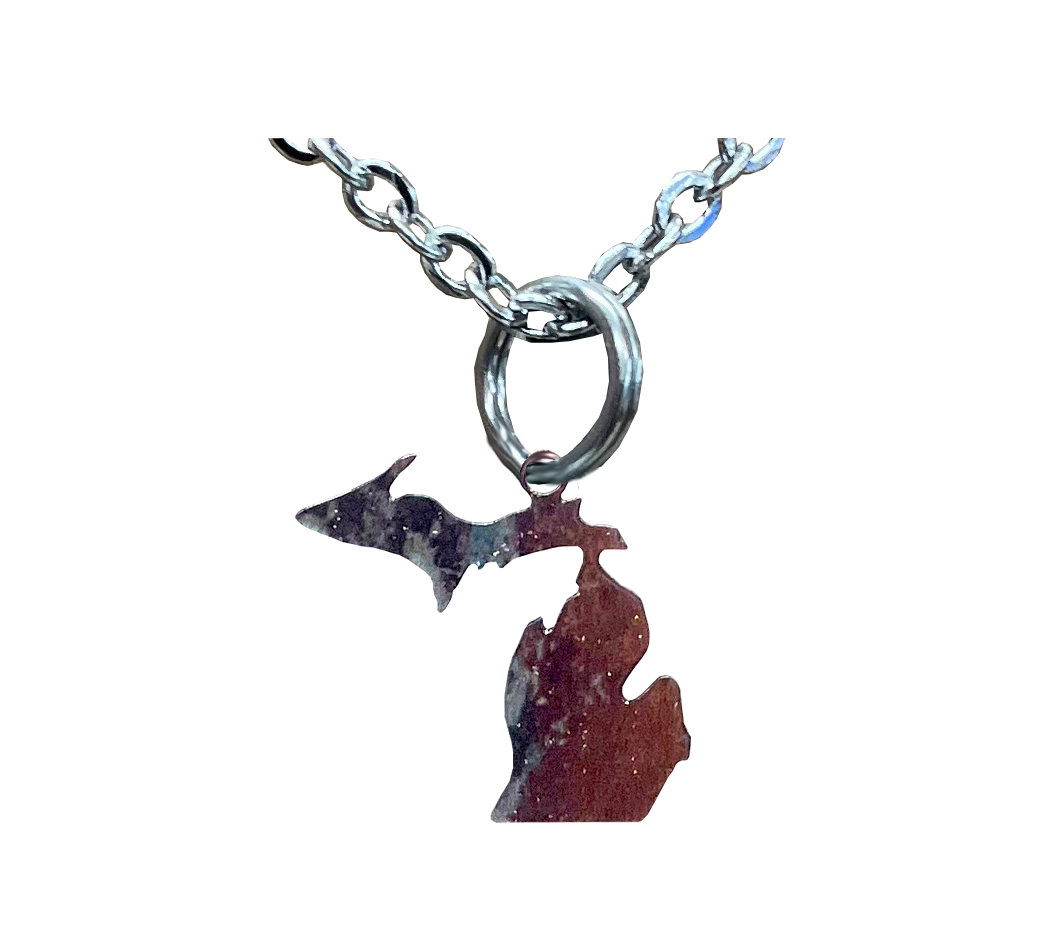 MI, State, Copper Small Necklace #4679X