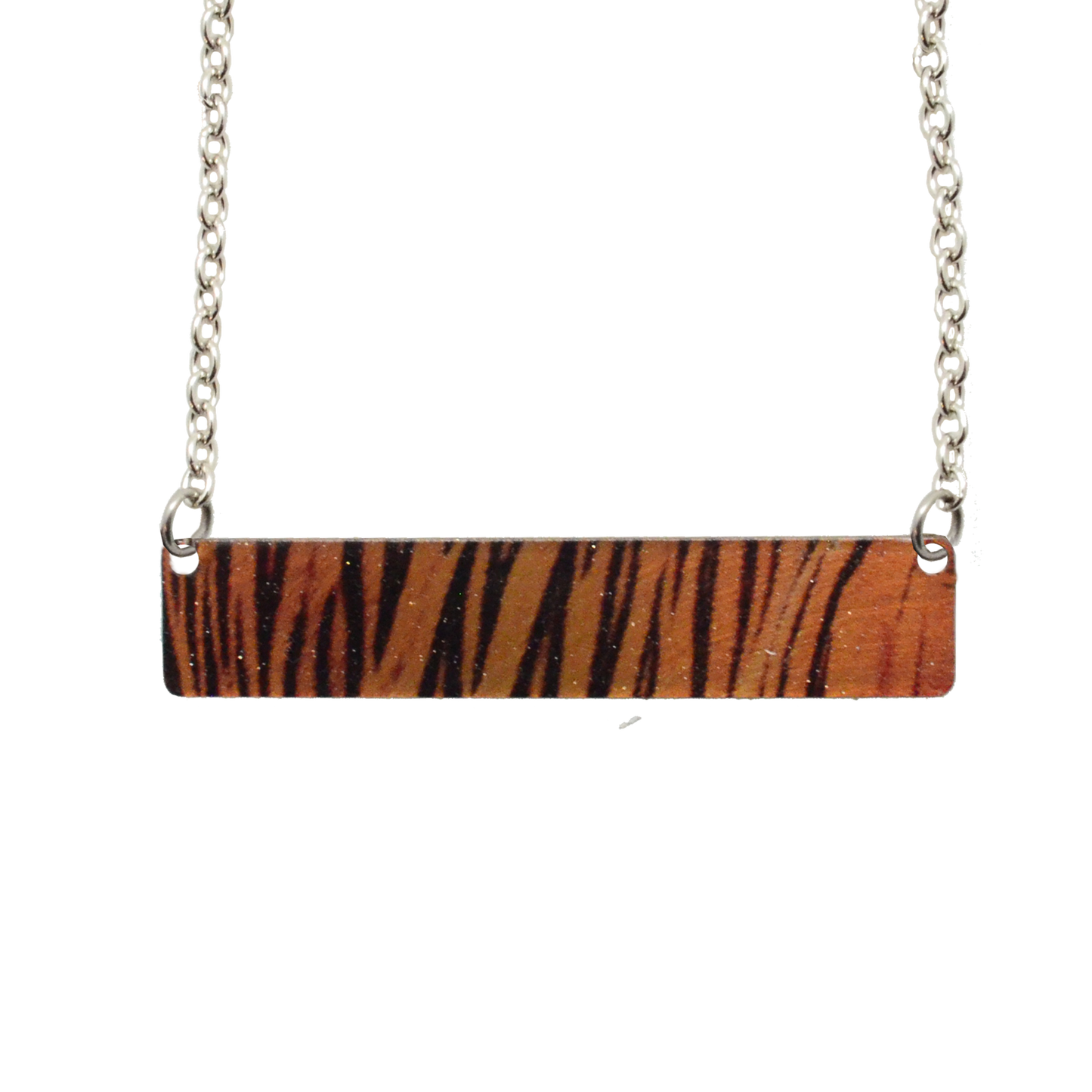 Tiger Stripes 2" Bar Necklace