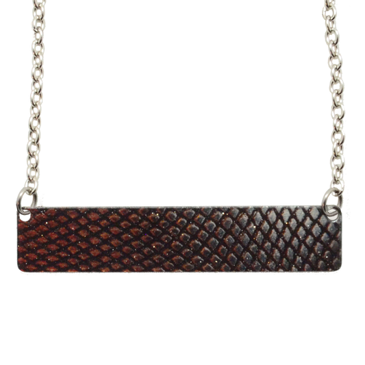 Armour / Snakeskin 2" Bar Necklace, Item# 4709X