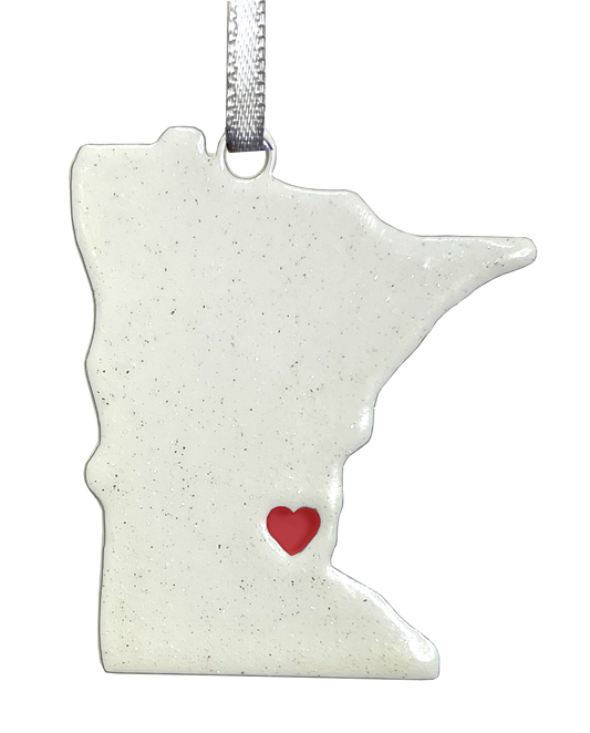 I heart Minnesota Ornament 2.5 inch, #8000