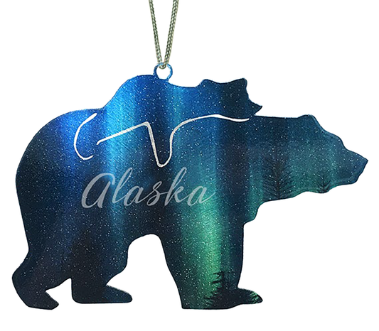 Alaska Aurora Bear and Cub 4 inch ornament #8147AK by d'ears