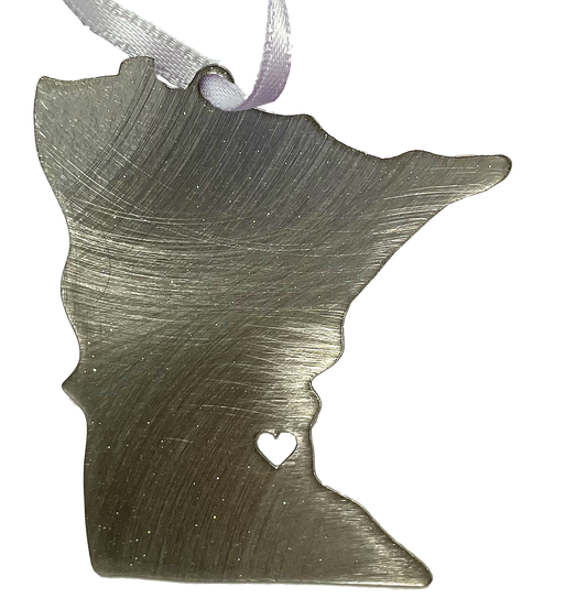 I heart Minnesota Stainless Steel, Ornament 2.5 inch, #8178