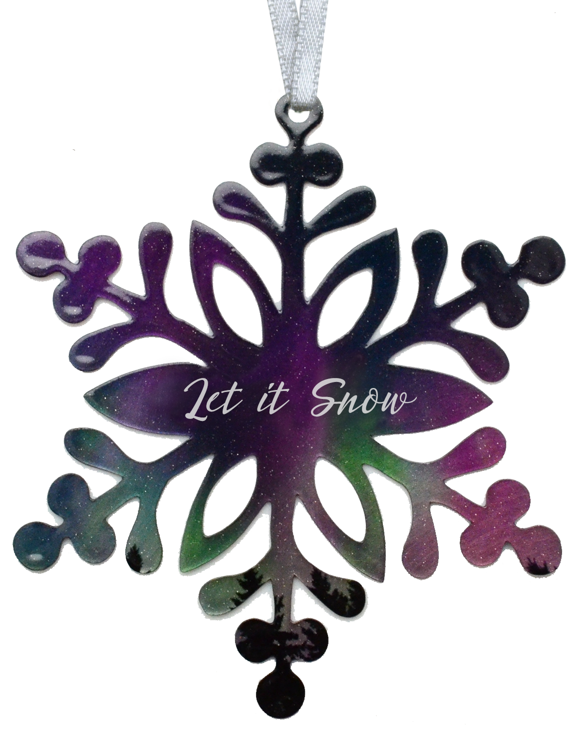 Fire & Ice Let it Snow Snowflake 4 inch ornament
