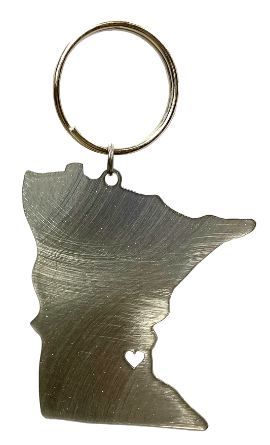 I Heart Minnesota, Stainless Steel, Key Chain #8505