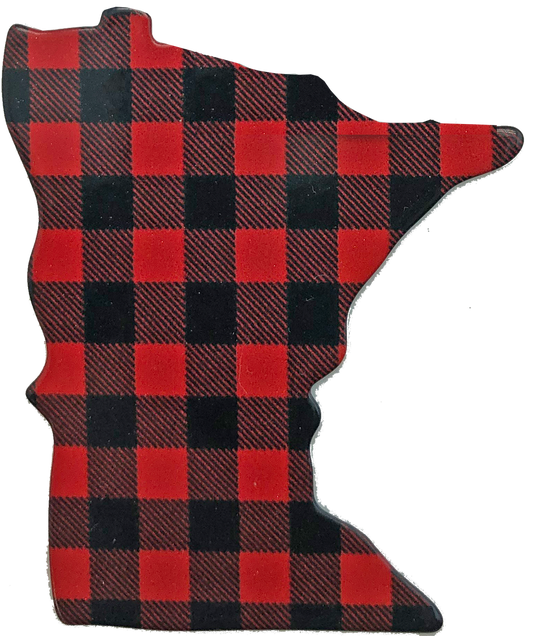 MN, Lumberjack Plaid Magnet, #9532