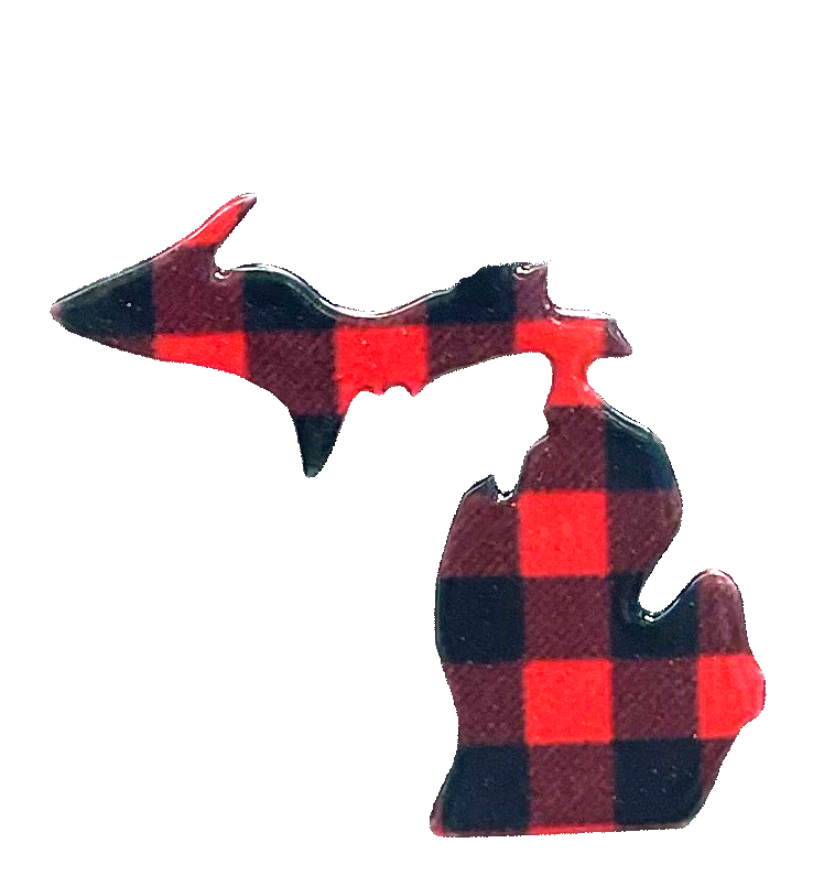 MI State, Lumberjack Plaid Magnet #9569
