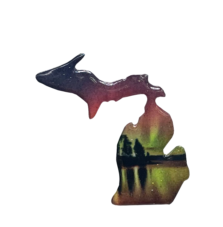 MI State, Birch Lake Magnet #9585