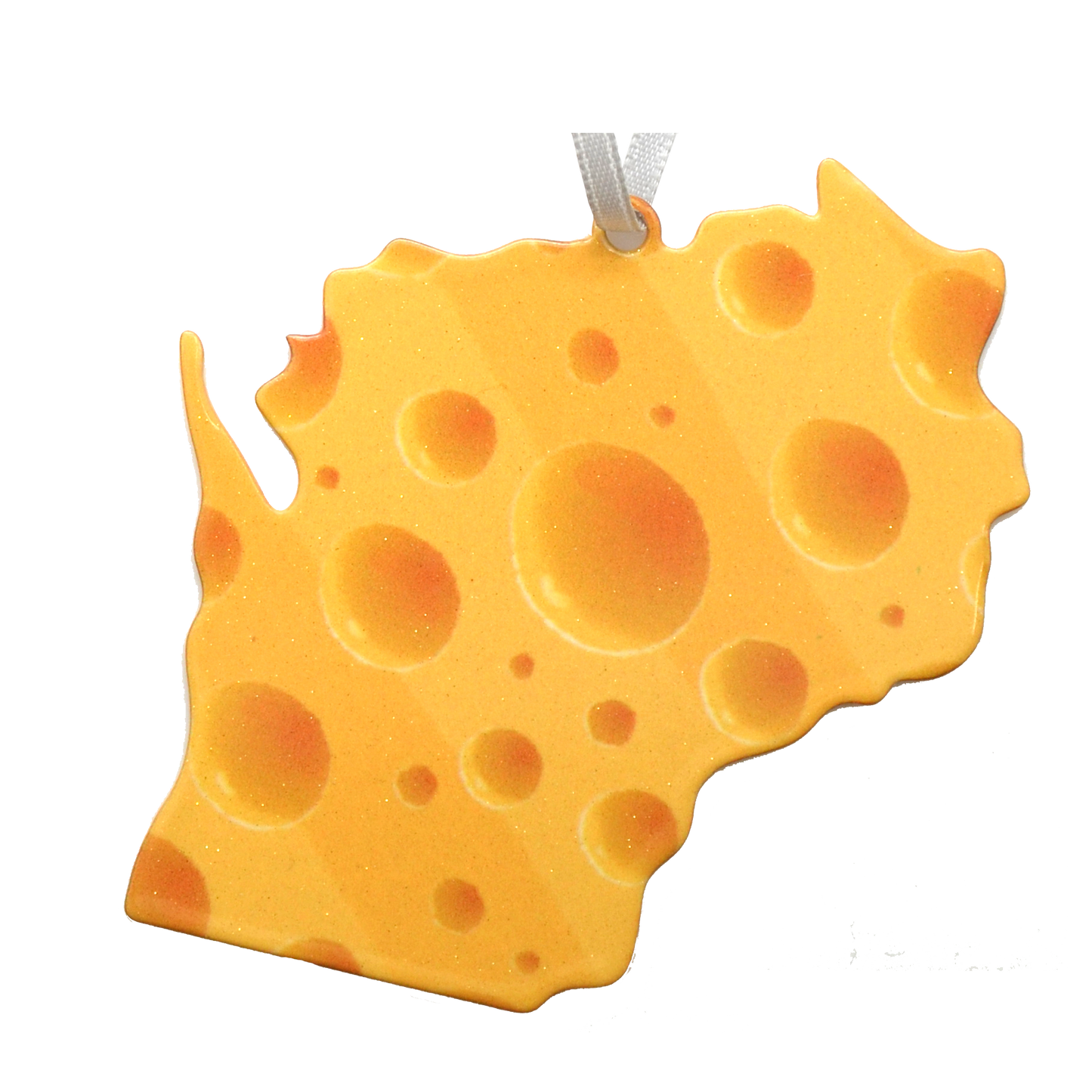 WI State Cheese 2 1/2 or 3 1/2 inch ornament