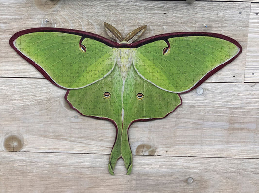 Luna Moth, Premium Wood Puzzle, 11x16", 296 piece, laser cut