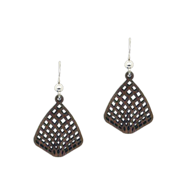 Reuleaux Triangle Wood Earrings, Sterling Silver Earwires, Sustainably Sourced Wood