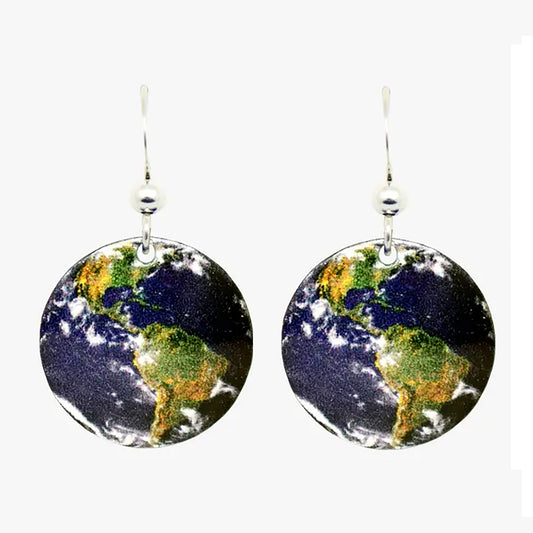 Earth earrings by d'ears, Non-tarnish Sterling Silver Earwires