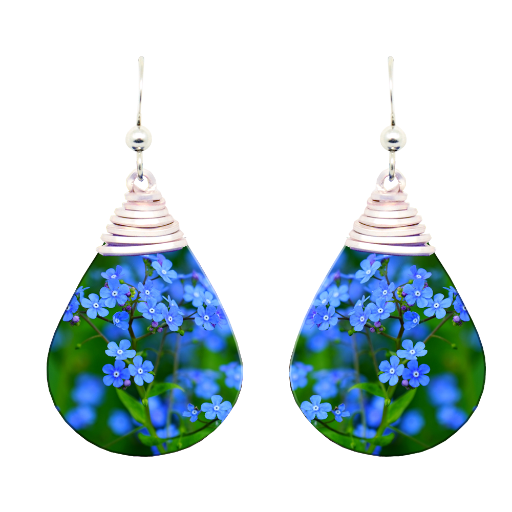 Forget Me Not Wired Earrings #2570S by d'ears
