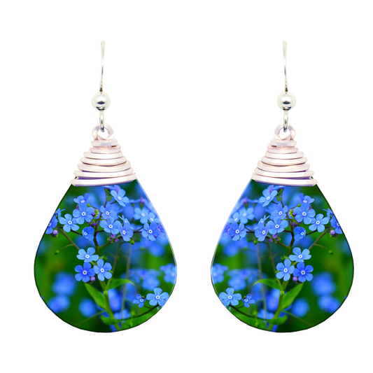 Forget Me Not Wired Earrings #2570S by d'ears