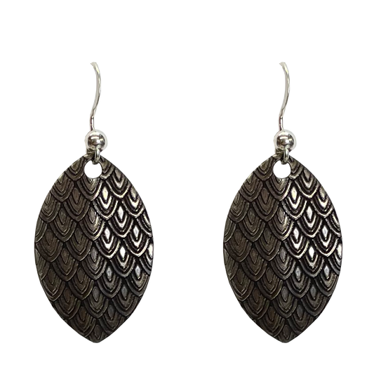 Engraved Dragon Scales earrings, d'ears #2727