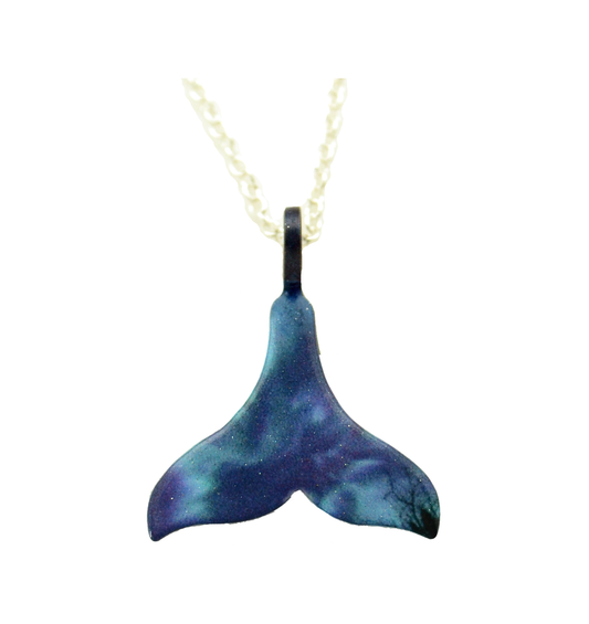 On Angel's Wings Whale Tail Necklace #4426X