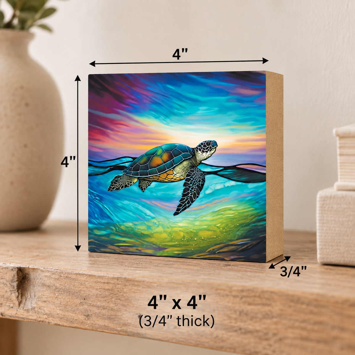 Ruby Throated Hummingbird, Block Art, Cabin Shelf Sitter, Made in the U.S.A.