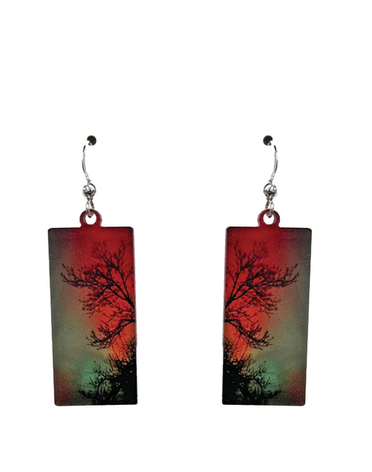Autumn Aurora Acrylic Earrings, non-tarnish Sterling Silver earwires, #A144 by d'ears