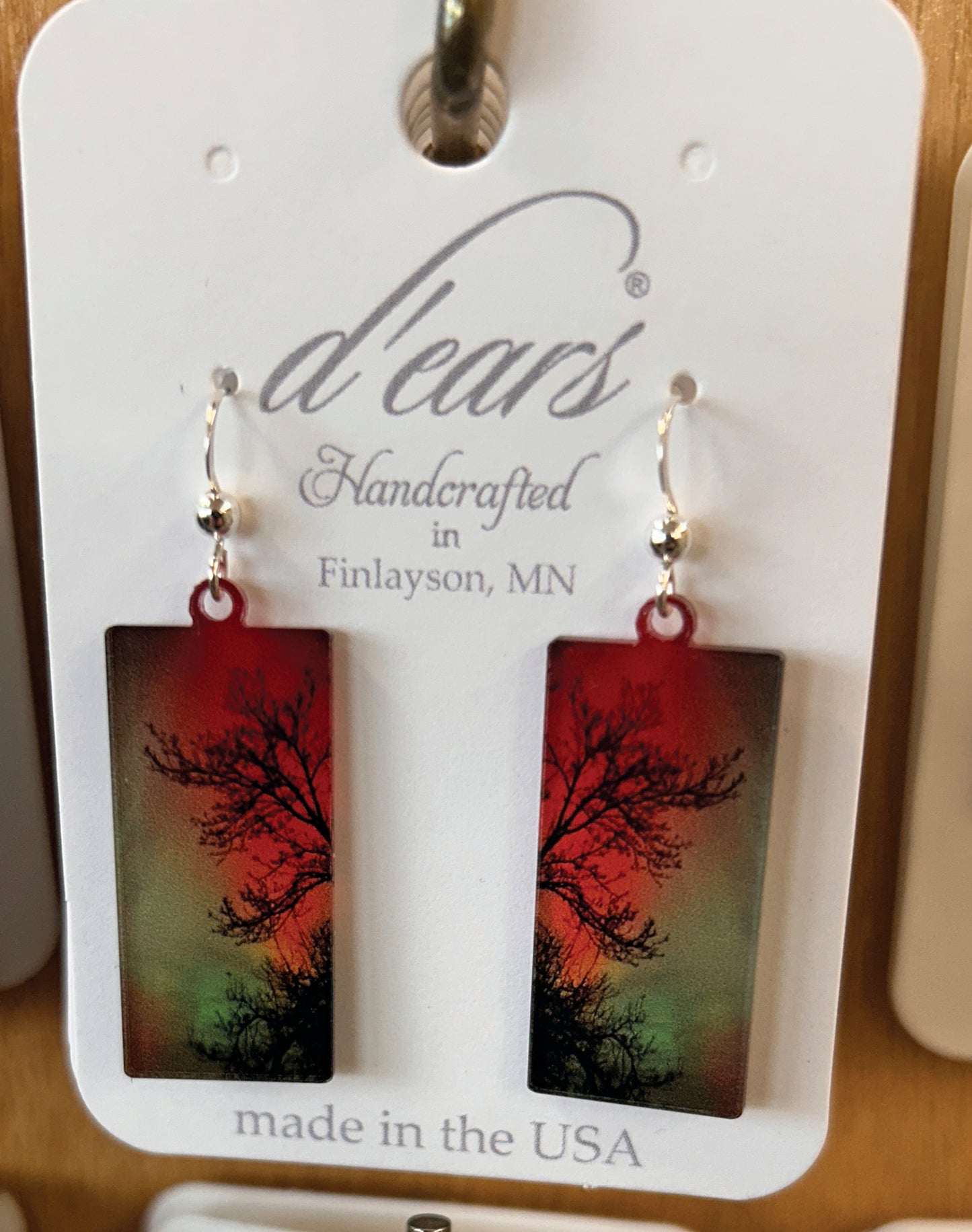 Autumn Aurora Acrylic Earrings, non-tarnish Sterling Silver earwires, #A144 by d'ears