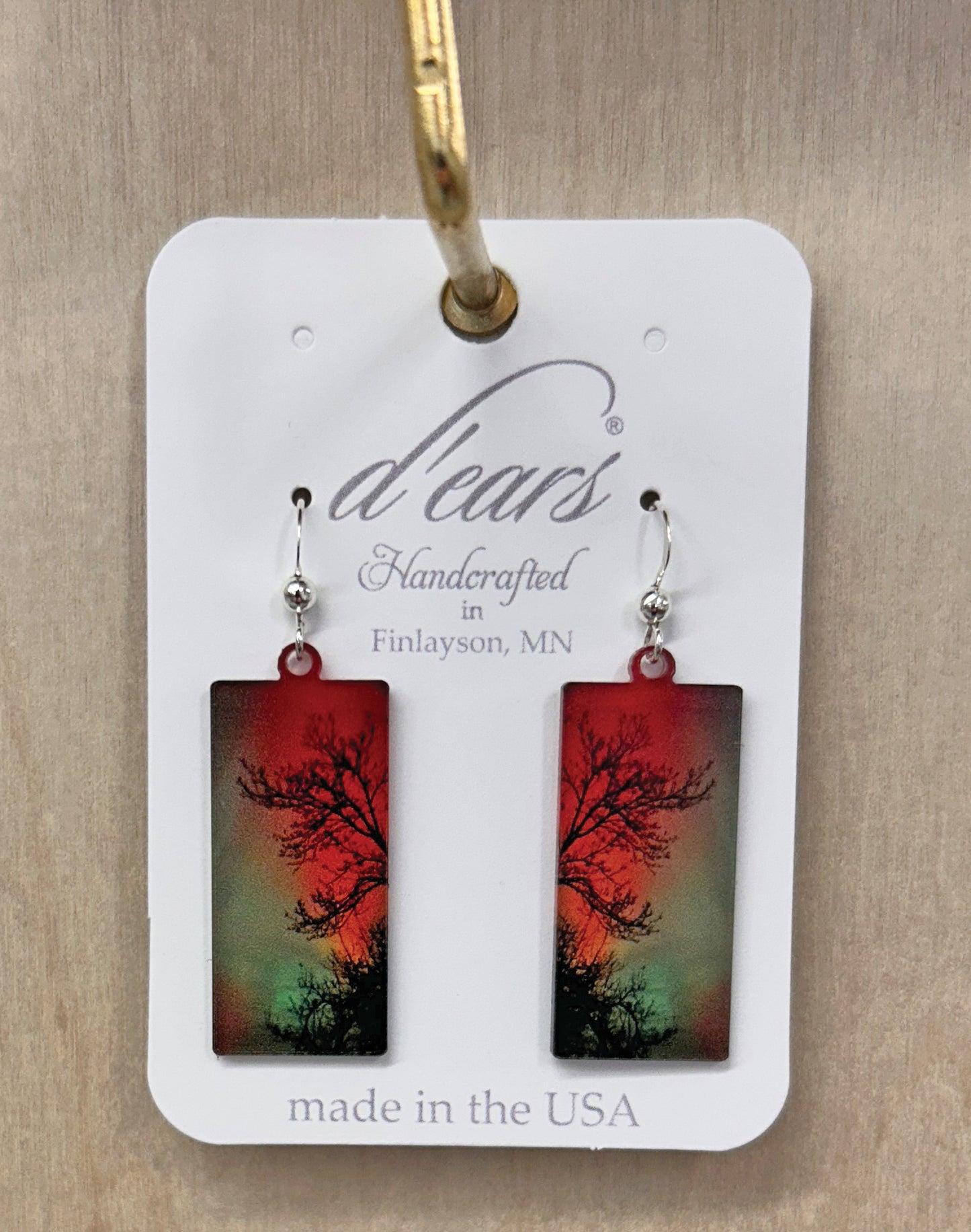 Autumn Aurora Acrylic Earrings, non-tarnish Sterling Silver earwires, #A144 by d'ears