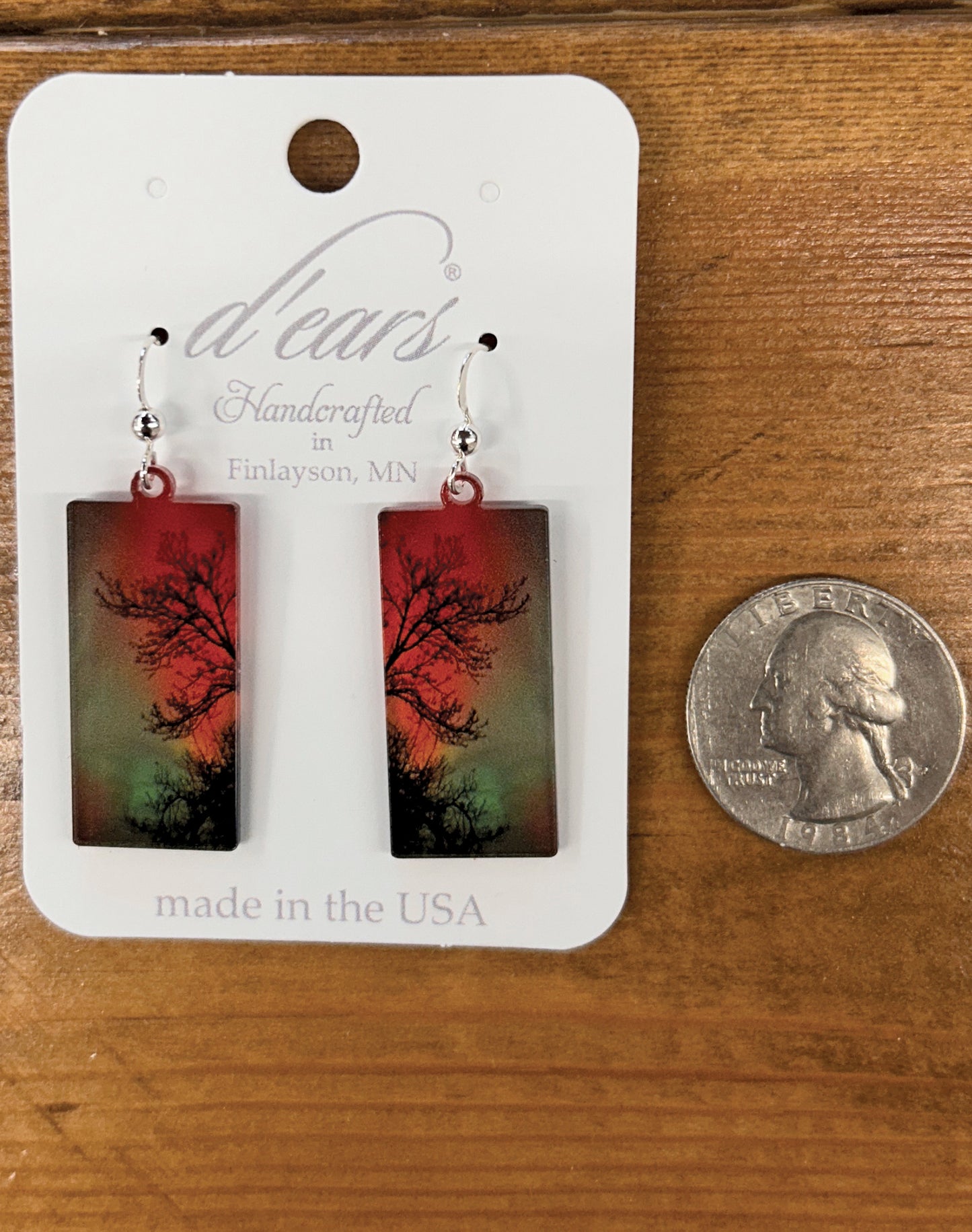 Autumn Aurora Acrylic Earrings, non-tarnish Sterling Silver earwires, #A144 by d'ears