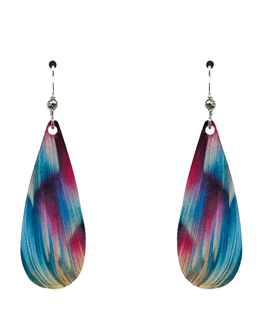 Candy Swirl Acrylic Earrings, non-tarnish Sterling Silver earwires, #A138 by d'ears