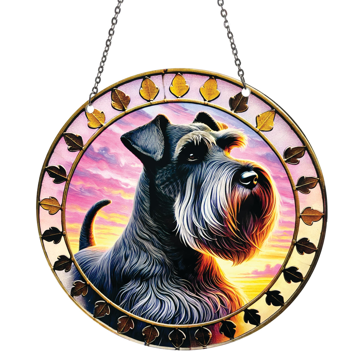Giant Schnauzer Acrylic Suncatcher with Chain #SC765 Made in the USA