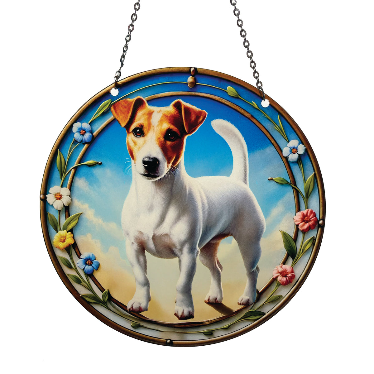 Jack Russell Acrylic Suncatcher with Chain #SC754 Made in the USA