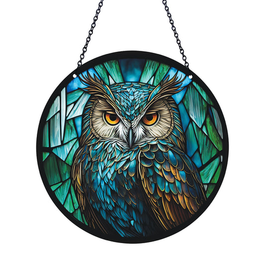 Owl Acrylic Suncatcher with Chain #SC108 by d'ears