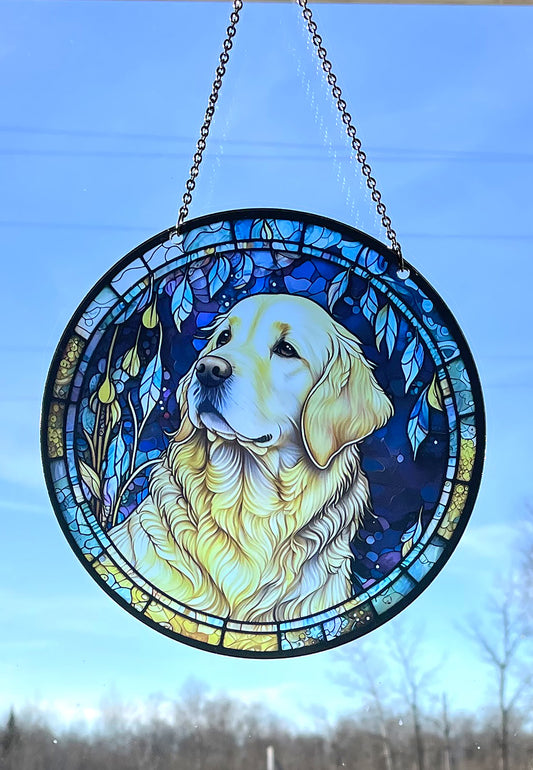 Golden Retriever Acrylic Suncatcher #SC126 by d'ears