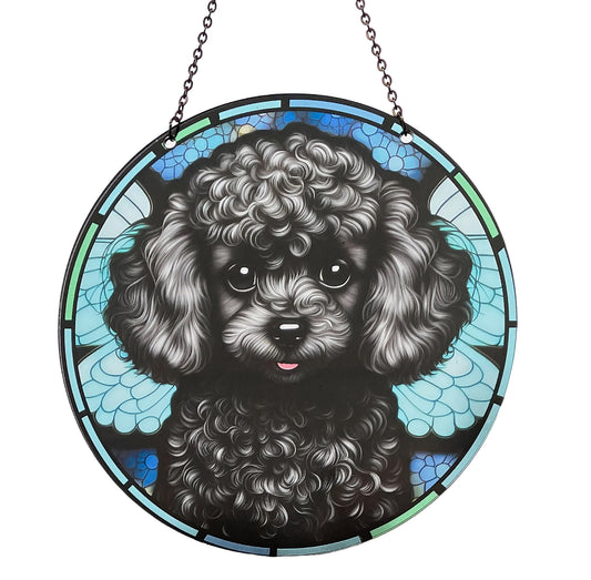 Toy Poodle Acrylic Suncatcher with Chain #SC130 by d'ears