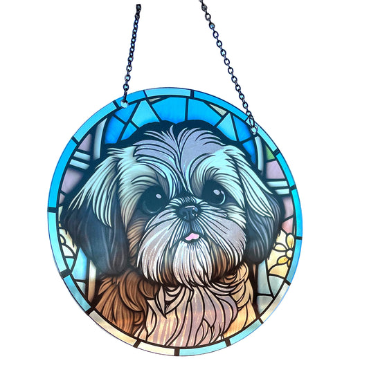 Shih Tzu Acrylic Suncatcher with Chain #SC138 by d'ears