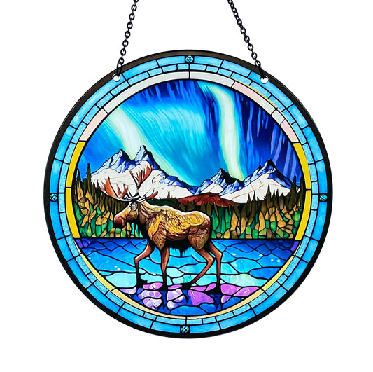 Moose Art Acrylic Suncatcher with Chain #SC144 by d'ears