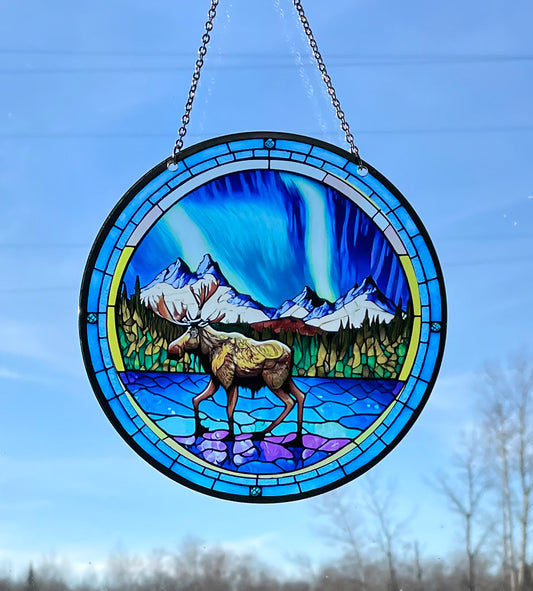 Moose Art Acrylic Suncatcher with Chain #SC144 by d'ears
