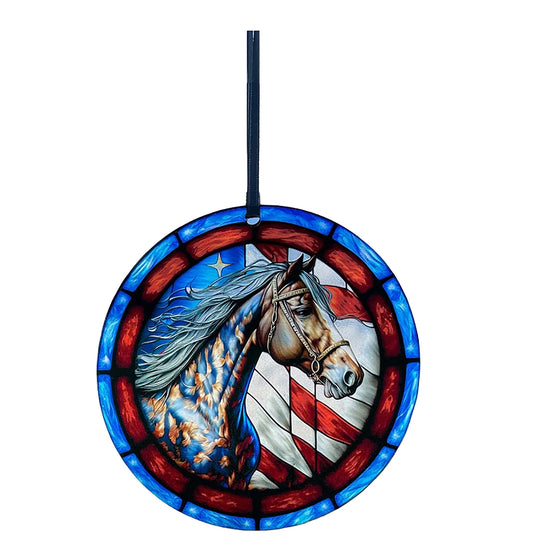 Patriotic Horse, Acrylic Window Ornament #SC157