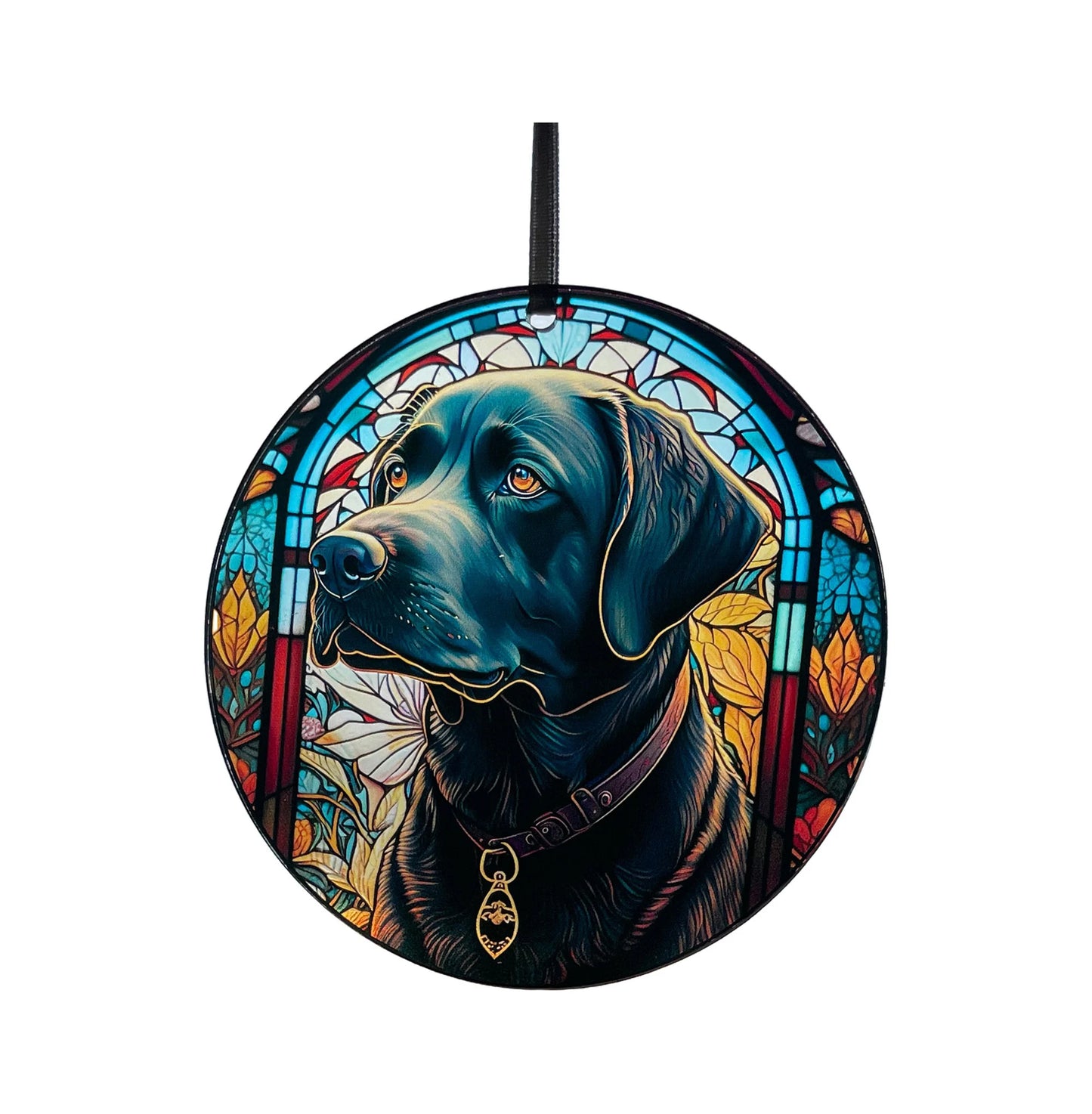 Black Lab, Acrylic Window Ornament #SC165