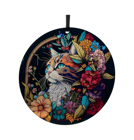 Colorful Cat, Acrylic Window Ornament #SC181