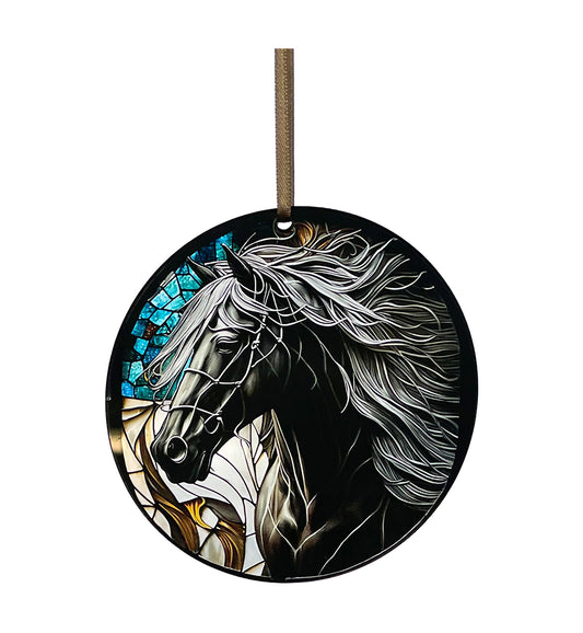 Black Horse, Acrylic Window Ornament #SC187