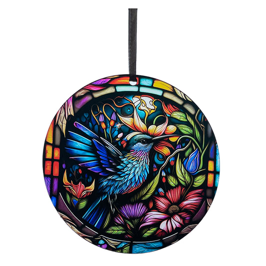 Colorful Hummingbird Acrylic Window Ornament #SC193