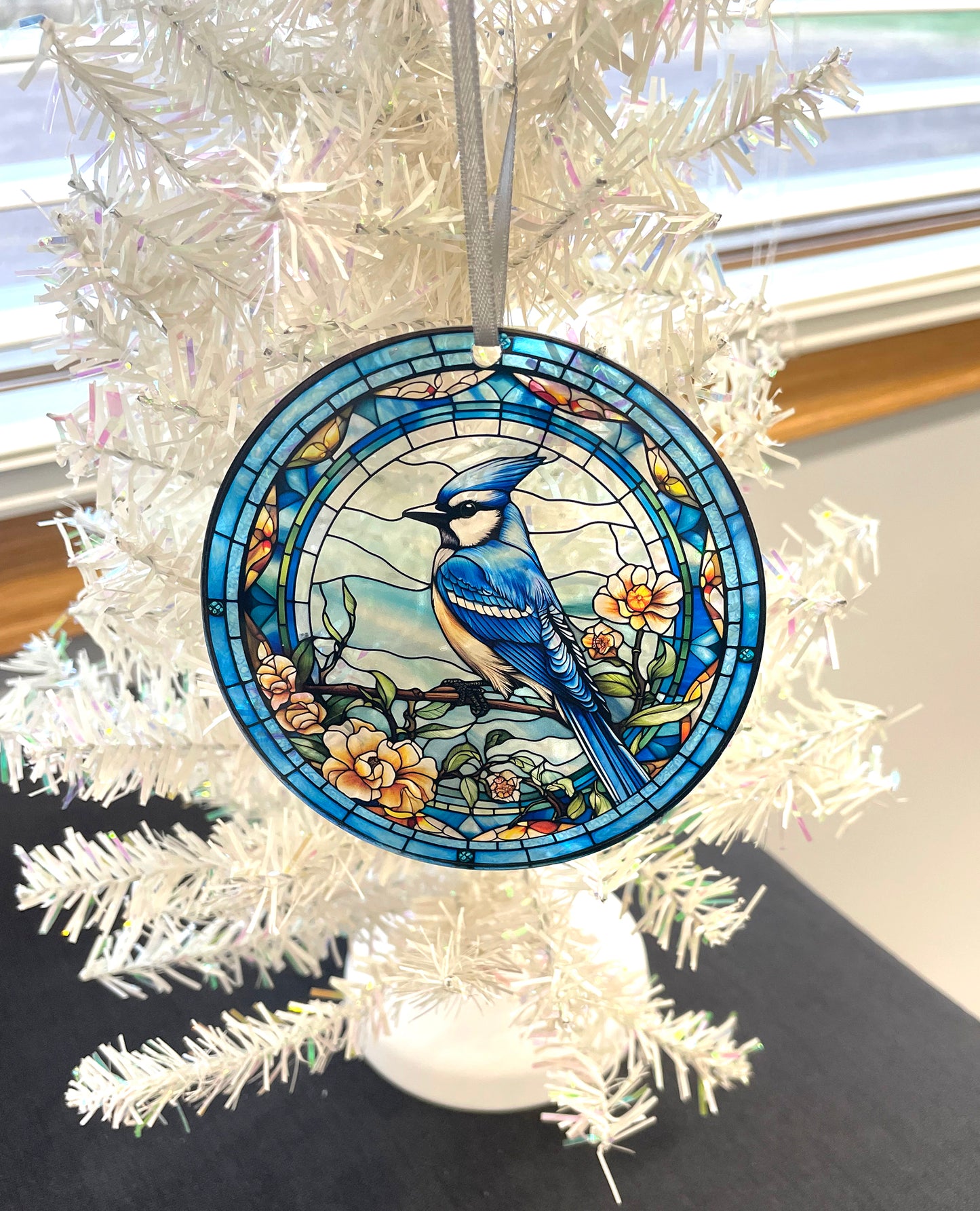 Blue Jay, Acrylic Window Ornament #SC217