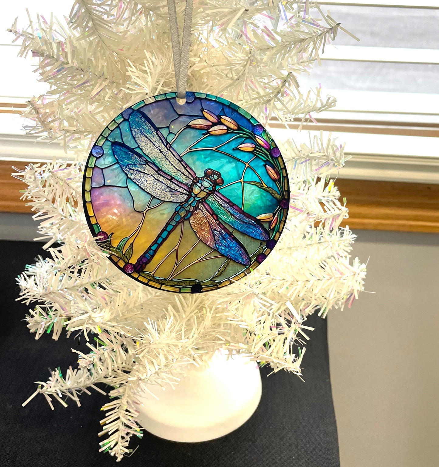 Blue Dragonfly, Acrylic Window Ornament #SC218