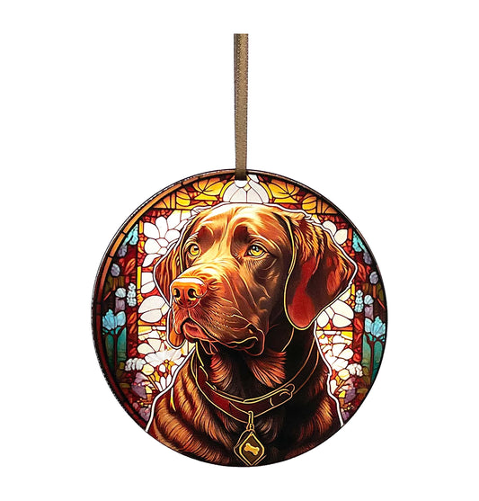 Brown Lab, Acrylic Window Ornament #SC226