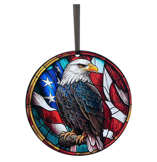 Patriotic Eagle, Acrylic Window Ornament #SC225