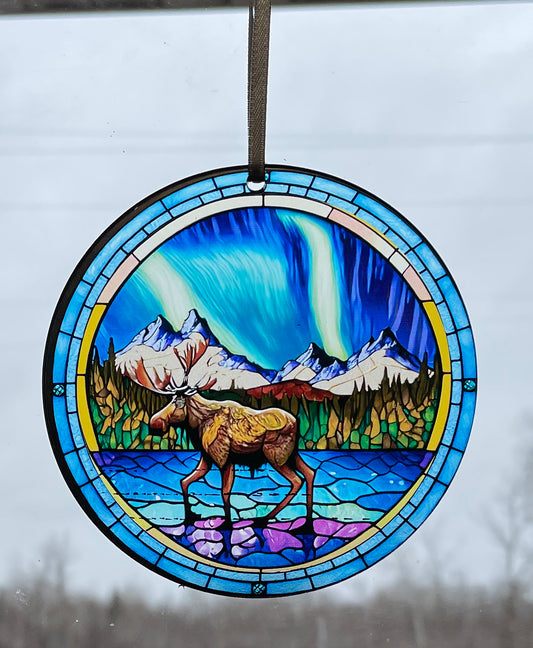 Moose Art, Acrylic Window Ornament #SC237