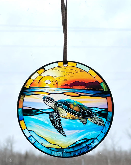 Sea Turtle, Acrylic Window Ornament #SC240