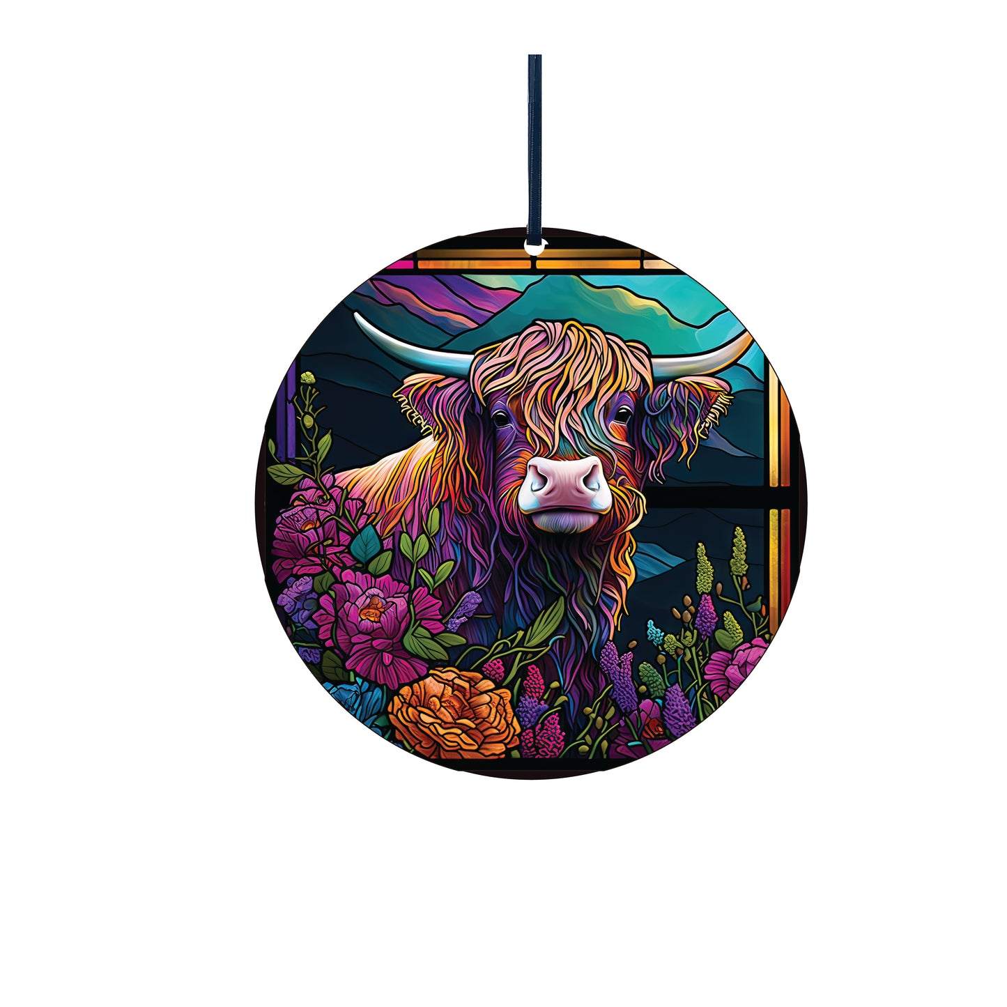 Highland Cow, Acrylic Window Ornament #SC251
