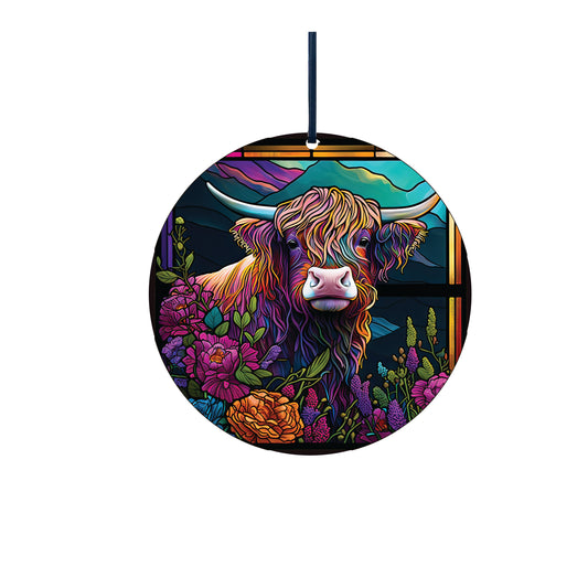 Highland Cow, Acrylic Window Ornament #SC251