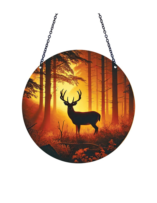 Sunset Buck Acrylic Suncatcher with Chain #SC267 by d'ears