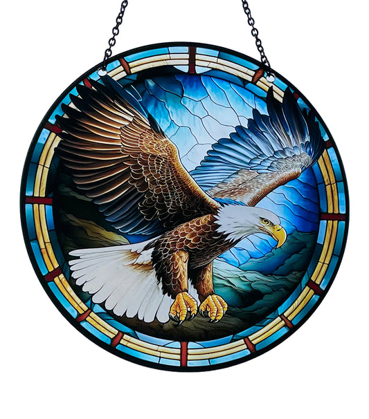 Eagle in Flight Acrylic Sun Catcher with Chain #SC313 by d'ears