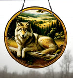 Alpha Wolf Suncatcher with Chain #SC355 by d'ears
