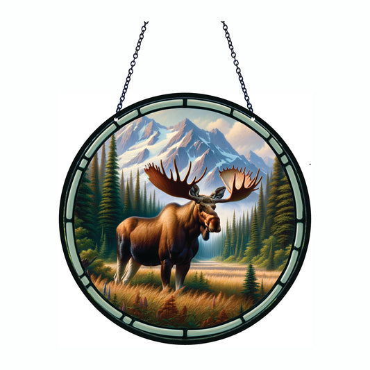Moose Acrylic Suncatcher with Chain #SC359 by d'ears